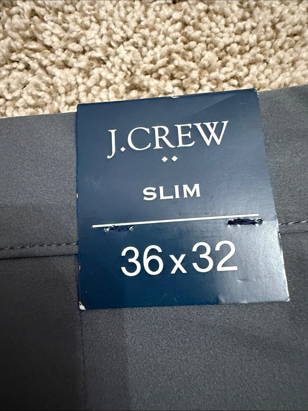 J. Crew Men's Charcoal Stretch Chinos